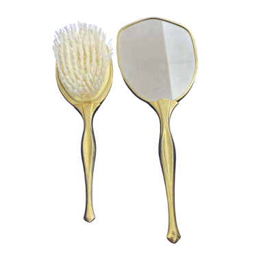 Lot of 2 Vintage 1950’s Hairbrush & Hand Mirror
