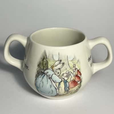 Wedgwood Flopsy-Mopsy-Cotton Tail and Peter Double Handled Cup