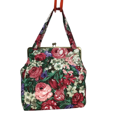 Unbranded Kiss-Lock Floral Purse