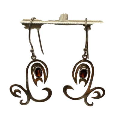  Womens Earrings Red / Silver 