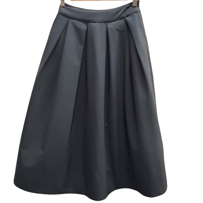 New With Tags DIANA FERRAI Size 6 Black A-Line Fit 'N' Flare Midi Skirt
