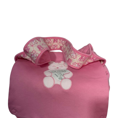 Guess pink baby nappy bag with nappy change mat