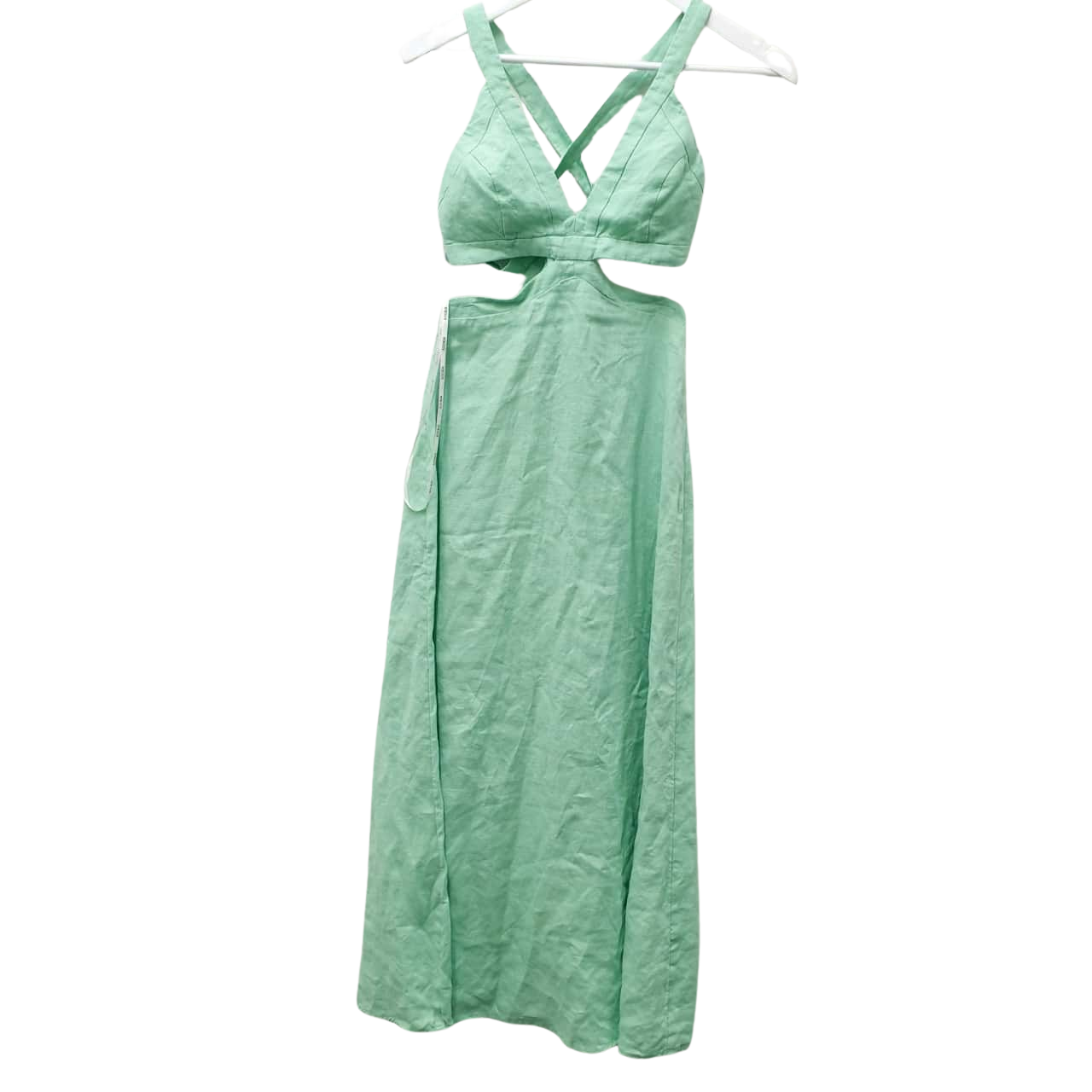 kookai green silk dress Maya Maxi Dress, 4 / Dans Green