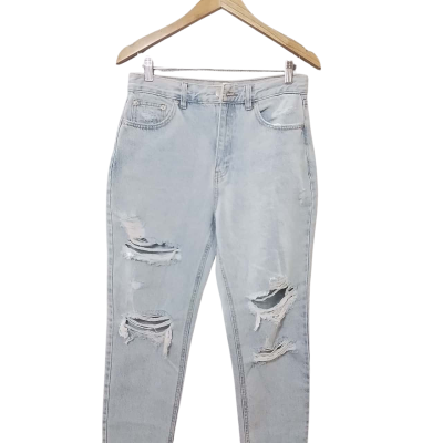 Pull & Bear Womens Size 6 Distressed Jeans Blue 