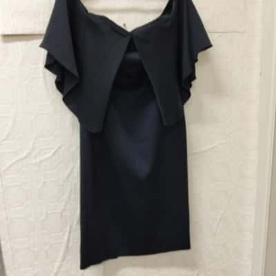 Camilla & Marc Womens  Size 12 Midi Dress Blue Polyester Spandex GUC