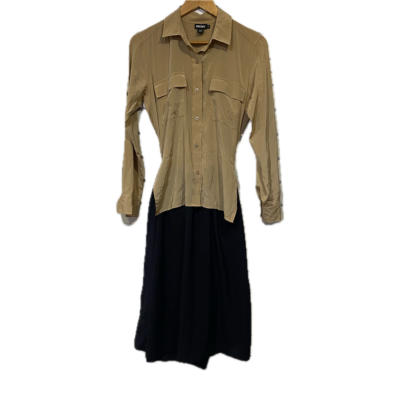 DKNY Women Dress Size 4 Beige / Black  