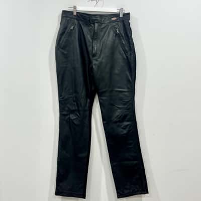 Harley Davidson Black Leather-Stretch Size 42/14