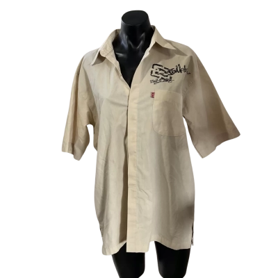 Billabong Mens  Size XL Short Sleeve Shirt Cream 