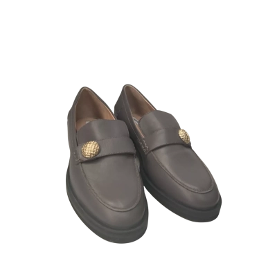 Womens Country Road Size 40 Mary Leather Loafers Grey 