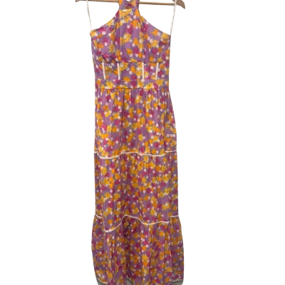 Sabo Skirt Womens  Size 10 / M Midi Dress Blue / Floral / Orange / Pink  / Purple / White / Yellow 