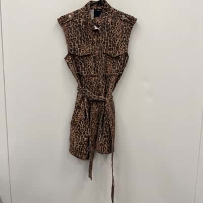 C/MEO Collective Reiterate Dress - Brown Leopard - Size 4 