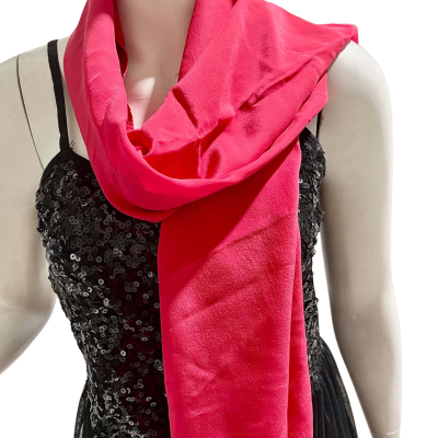  Womens  Size One Size Red Silk Scarf