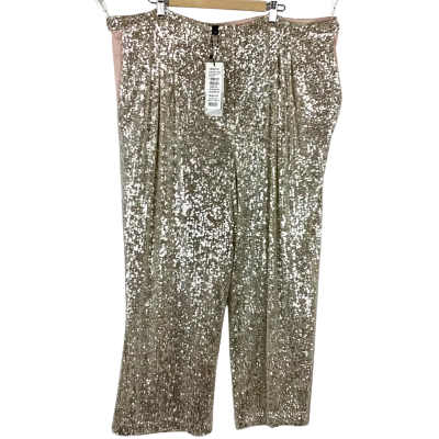 Taking Shape Sparkle & Shine Wide Leg Pants - Blush Pink Size 24