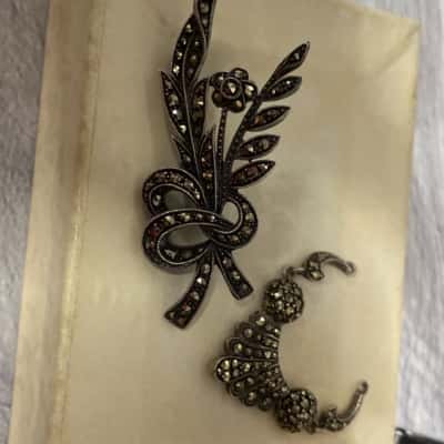 Marcasite brooch and pendant 