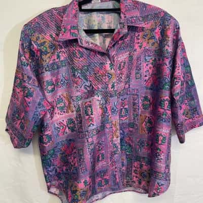 Vintage 100% Thai silk shirt