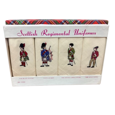 Vintage Boxed Set Linen Scottish Regimental Uniforms 