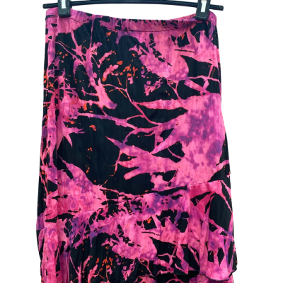 Motto Womens  Size 14 Mini Skirt Black  / Pattern / Pink  