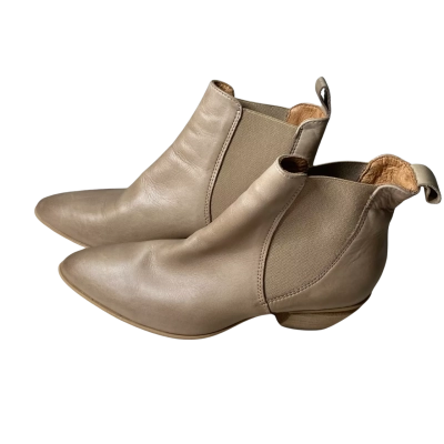 EOS Beige Leather Ankle Boots Size 37