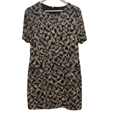 Portmans Womens  Size 12 Casual Dress Black  / Pattern / White 