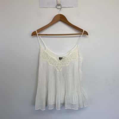 Sussan White Cami Top  Size 8 