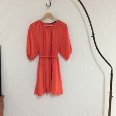 Sportsgirl Women's Size 12 Short Sleeve Dress  Orange 