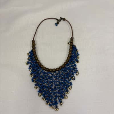  Women's Bohemian - Style Seed Bead Chandelier Necklace 