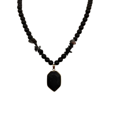 Unisex BlackObsidian Necklace