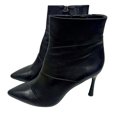 Wittner Black Leather stilletto Ankle Boots Size 41