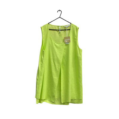 VIRTUELLE Green Linen Blend Top Size 16. New 