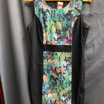 Jump Womens Size 14 Black & Floral Dress