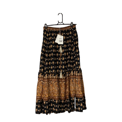 BNWT Hey Chic Size 12 Black  / Orange maxi boho skirt RRP$79.95