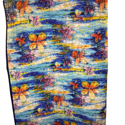 Patchwork Quilt Size Single Blue/ Floral/Pattern 