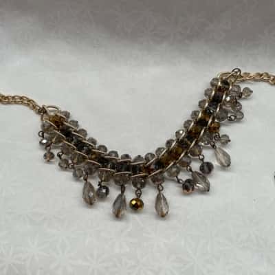  Womens Super Sparkly Crystal & Costume Gold Tone Chain Necklace Other 