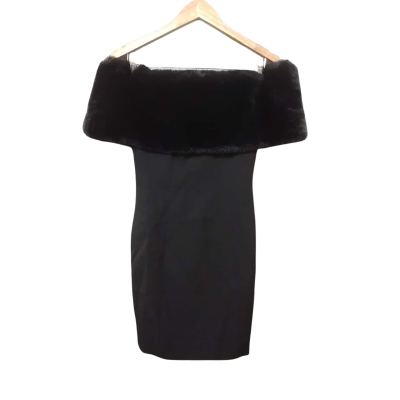 Bianca and Bridgett Women's  Size 6 Black Off The Shoulder Mini Dress 