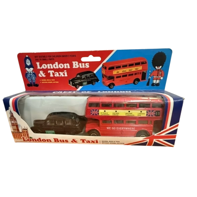 Collectible Vintage London Bus and Taxi