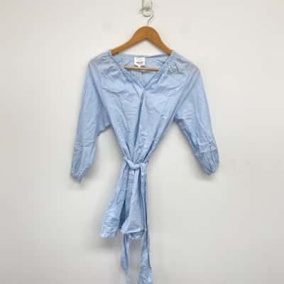 Seed Heritage Spring Blue Long SLeeve Playsuit Size 6 