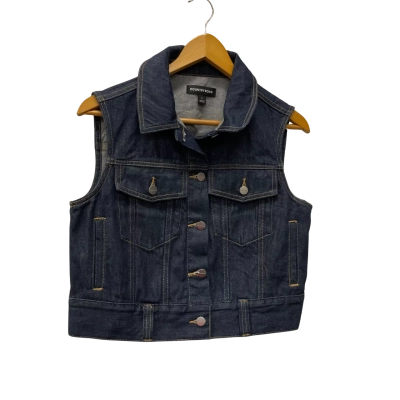 Country Road Womens  Size 8 Denim Vest Jacket Navy Blue 