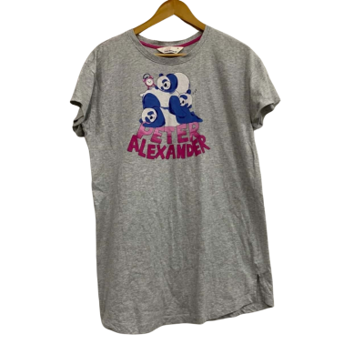 Peter Alexander Womens  Size M Night Shirt Grey 