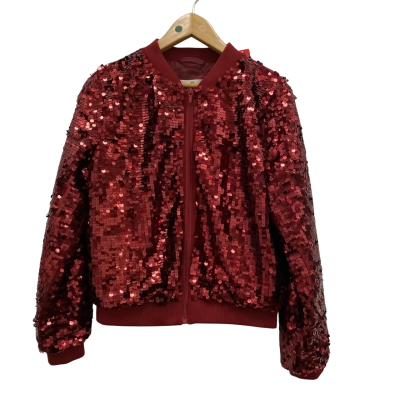 H&M Kids Girls Size 10 Sequin Jackets Maroon 