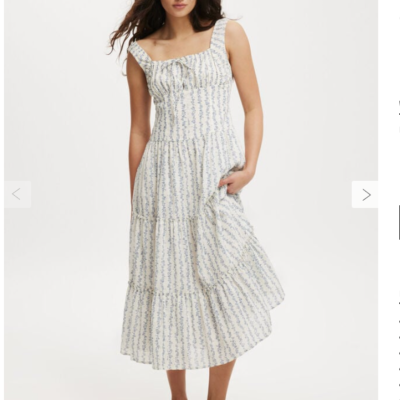 cotton on aria corset dress Buy Cotton On Blue Gingham Aria Corset Detail Maxi 100% Cotton Dress from  the Next UK online shop