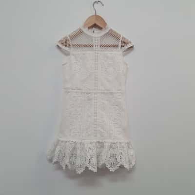 Marlo Girl's 4-5yrs Annalisa Lace Mini Dress Ivory