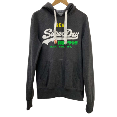 Superdry - Mens Hoodie with Logo - Size S - Grey 