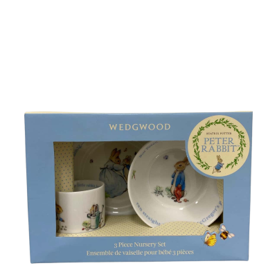 Wedgwood, Beatrix Potter, Peter Rabbit, 3 piece nursery set 