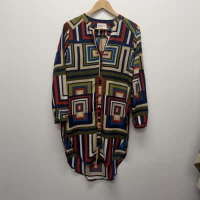 Oscar St Womens Multicoloured Long Sleeve Shirt Size L