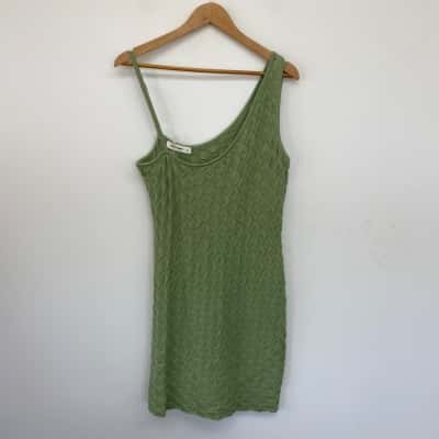 Perfect Stranger Green Golden Hour Crochet Mini Dress  Size XXL 