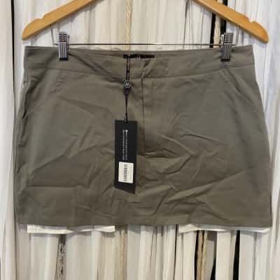 White Fox Womens  Size L Mini Skirt Grey 
