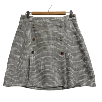 Portmans Women’s Size 6 Grey and White Textured Skirt