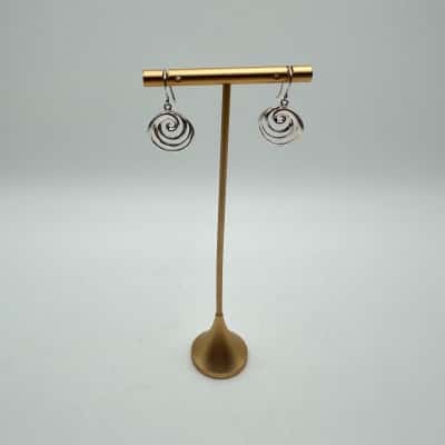 925 Silver Swirl Dangle Earrings