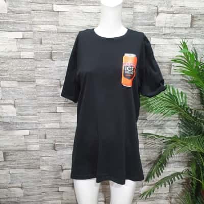  Men's  Size L  Smirnoff ice orange Short Sleeve T-shirt Black  / Orange / Red / White 