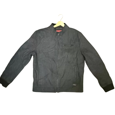 Guess Mens  Size L Front Zipper Jacket Grey 